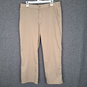 Nike Golf Khaki Beige Dri Fit Flat Front Golf Pants Sz 34